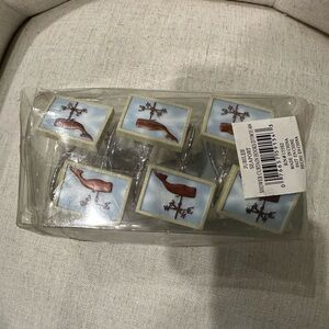 NEW Jubilee Seaport Whale Weathervane Shower Curtain Rings 12 Ct Nautical Beach